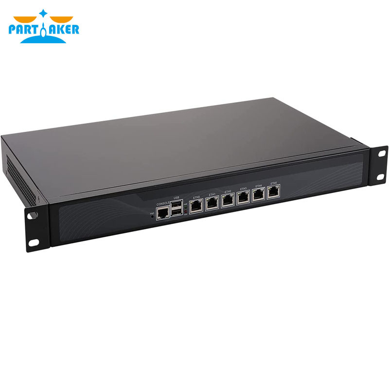 1U Rackmount I7 8550U Network Server with 6 Intel Lan PC Firewall Router PfSense AES-NI DD-WRT