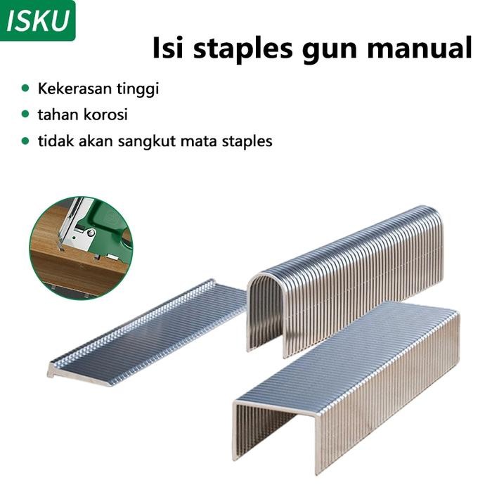 

ISKU staple gun refill stapler/ isi ulang refill staples 8 x 11.3 x 1.2mm*1000pcs Isi staples tembak