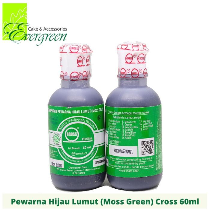

Pewarna Makanan Cross Hijau Lumut (Moss Green) 60ml