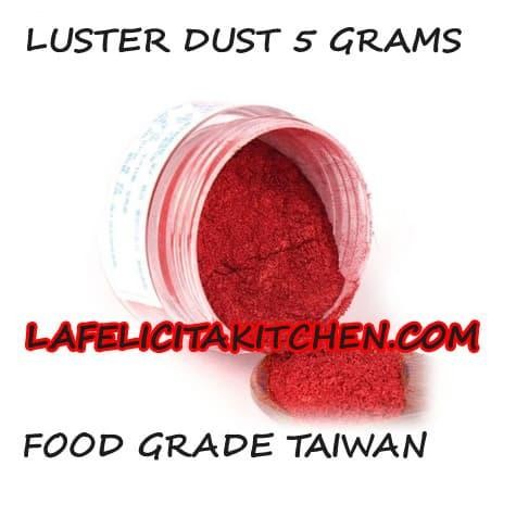 

2gram RED MERAH LUSTER POWDER DUST EDIBLE COKLAT LUSTER KUE FOOD PEWARNA Cake Baking Orange Cokelat