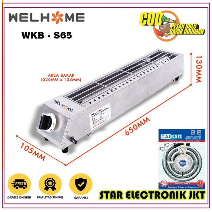Kompor Gas Pemanggang Bbq Sate Welhome Wkb-S50 Dan Wkb-S65