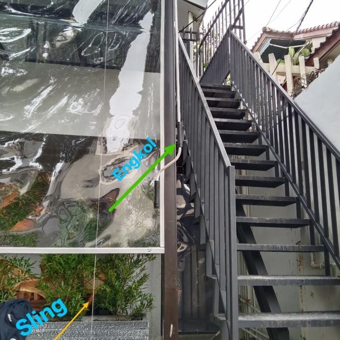 Tirai Plastik outdoor Roller plastik Tirai PVC Custom dan pasang