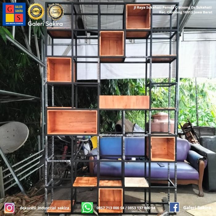 RAK PARTISI RUANGAN/ PARTISI INDUSTRIAL/ PEMBATAS RUANGAN MINIMALIS