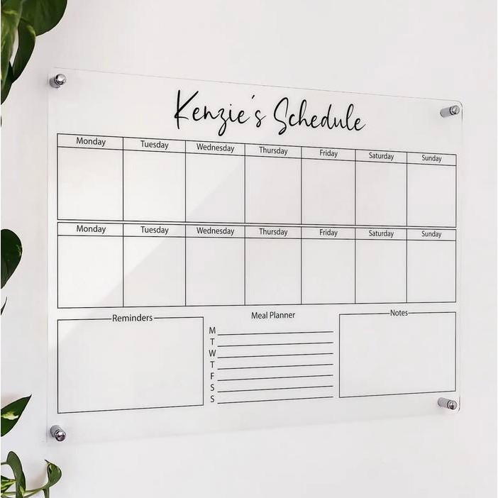 

READY Daily Planner Akrilik Modern Wall Planner Acrylic Dinding NEW