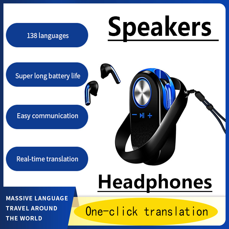 Multilingual instant translator voice translator wireless bluetooth headset speaker translationstick
