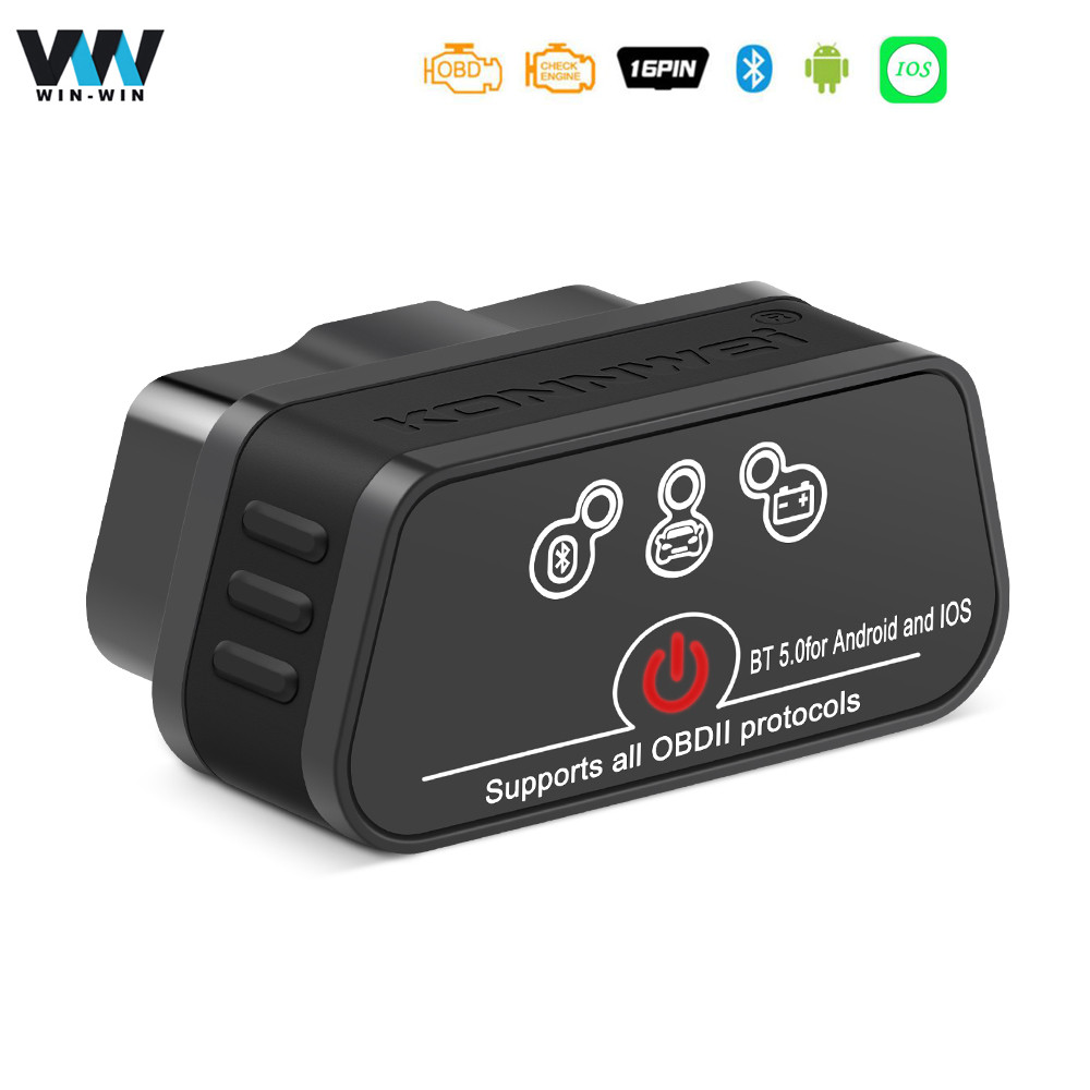 Konnwei Kw901 Elm327 V1.5 Bluetooth 5.0 For Android/Ios Obdii Obd2 Scanner Elm 327 V1 5 Auto Obd 2