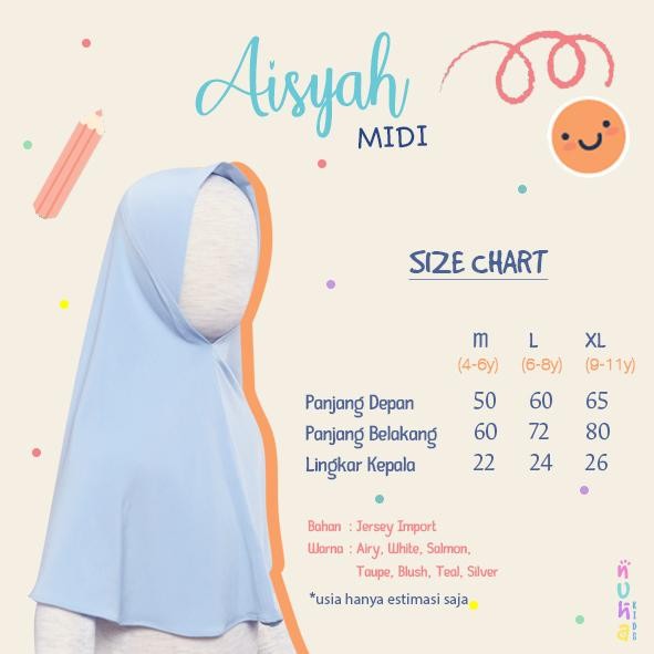 (Allthebest) Hijab Anak Sekolah Instan Putih Jilbab Jersey Kerudung TK SD Premium