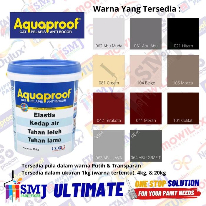 Cat Tembok Anti Bocor Waterproofing AQUAPROOF warna Mocca / Moka 4kg