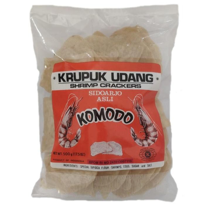 

KOMODO MERAH Kerupuk Udang Mentah Ukuran Sedang/KC/4x6CM 500g Food Makanan Snack Tapioka Cemilan