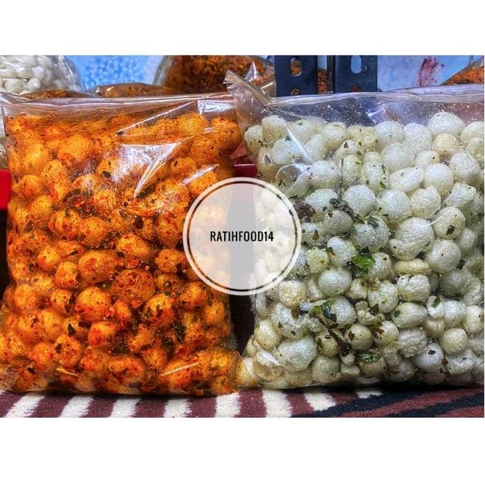 

paket hemat cimol pedas+ori total 1kg/cimol pedas daun jeruk/bundling cimol pedas ori