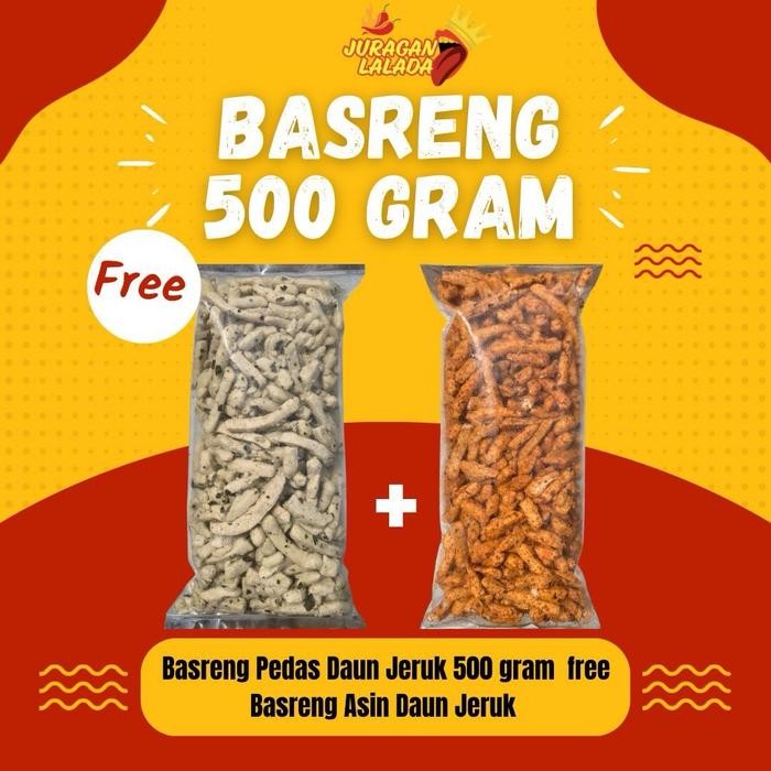 

(BUY 1 Get 1) Basreng Pedas 500 Gram Gratis Basreng Asin Original 500 Gram