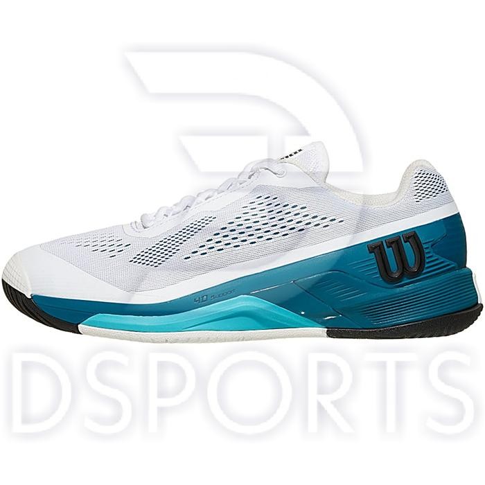 PROMO Wilson Rush Pro 4.0 Blue White 4 All Court Tennis Shoes Sepatu Tenis