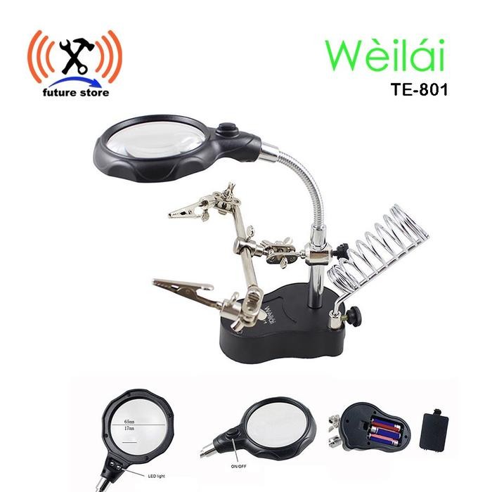 

WEILAI TE-801 PENJEPIT PCB & KACA PEMBESAR &DUDUKAN SOLDER ORIGINAL