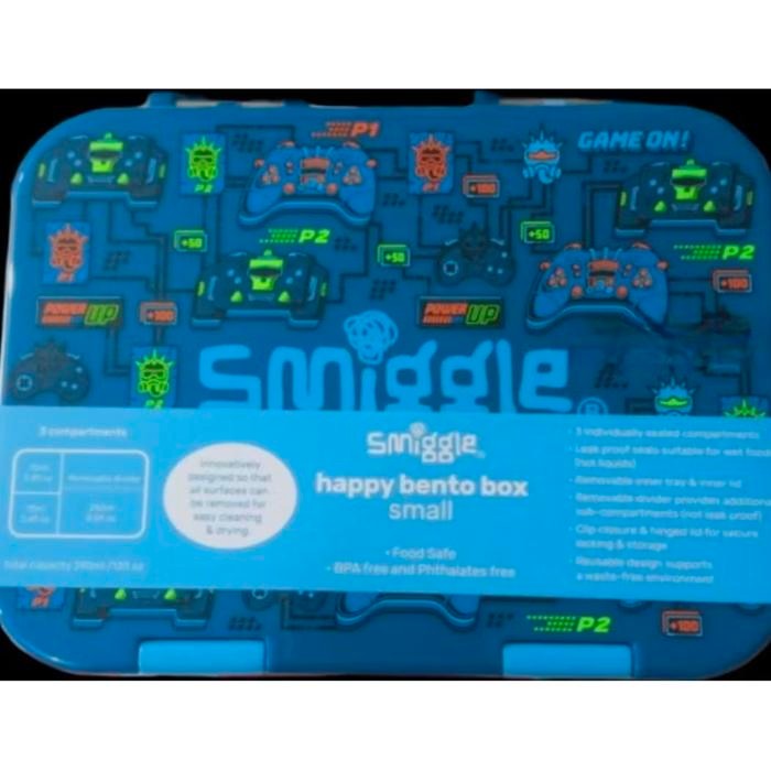 smiggle game on bento box, Bento box Smiggle - Kotak Makan - Lunch Box