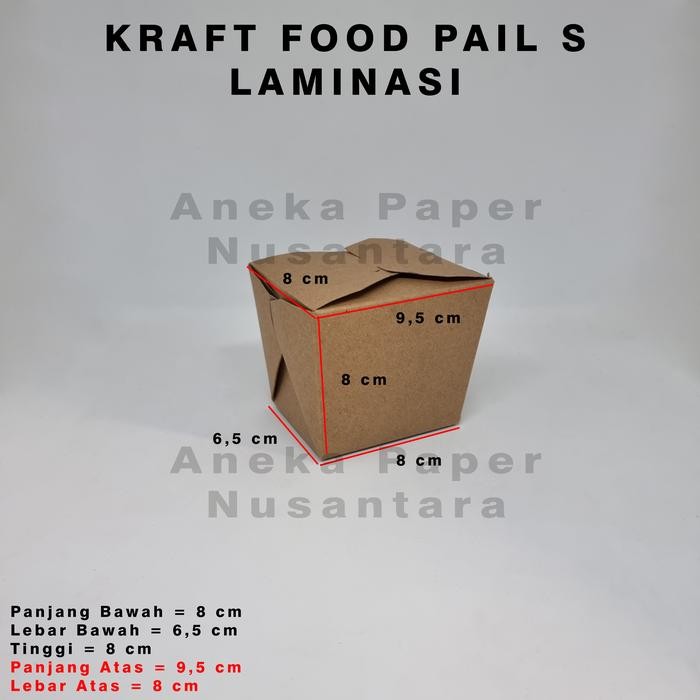 Kraft Food Pail S / Foodpail / Rice Box Laminasi Dalam