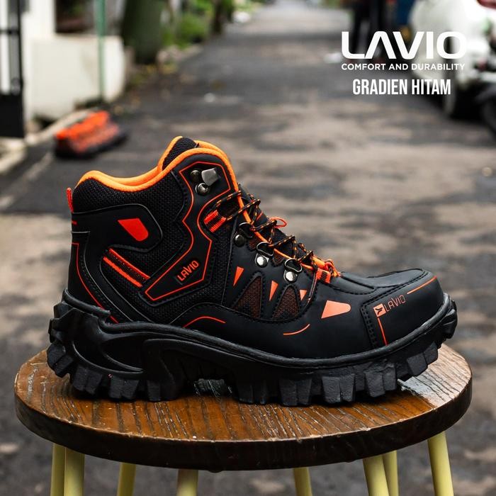Eiger - Sepatu Safety Boots Pria Outdoor Hiking Industri Lavio Gradien Original Ujung Besi Indonesia