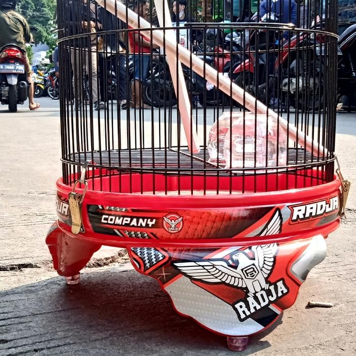 SANGKAR KANDANG LOVE BIRD RADJA COMPANY DECAL MERAH