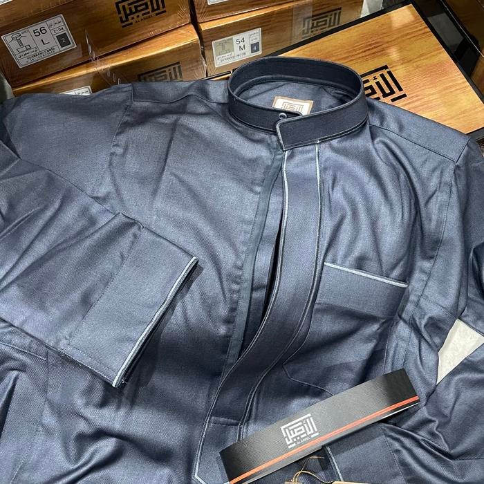 (Allthebest) al aseel premier wool bordir resleting - jubah saudi - jualjubaharabia