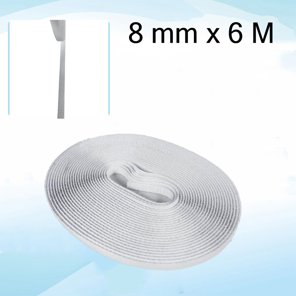 Pita Perekat Velcro Pengikat Hook and Loop Strip Tape 8mm