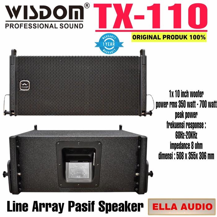 Wisdom TX110 Speaker Line Array 10"inch Pasif Speaker Wisdom TX 110 Berkualitas Terbaru