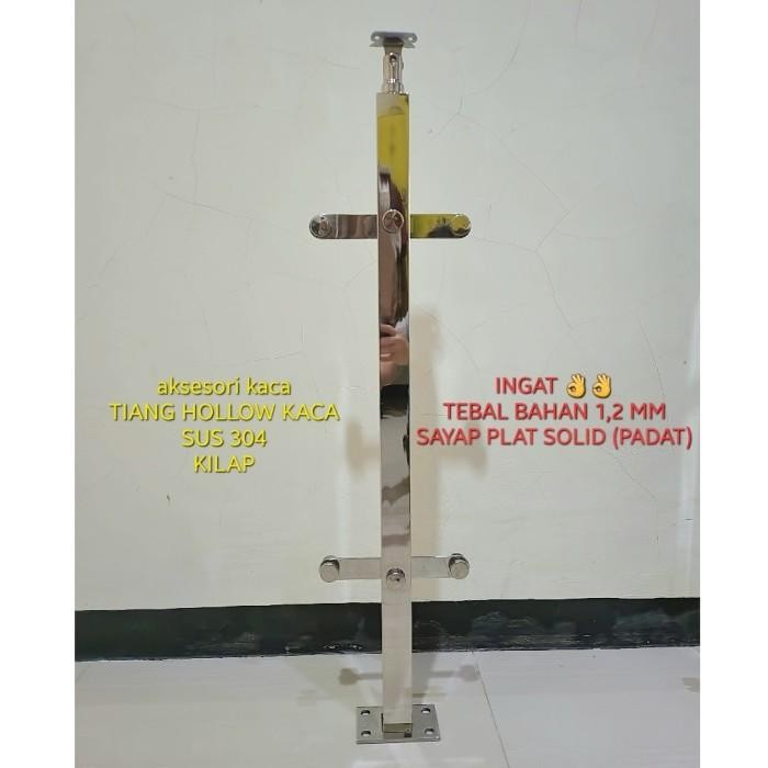 (Allthebest) TIANG RAILING STAINLESS SUS 304 HOLLOW KACA