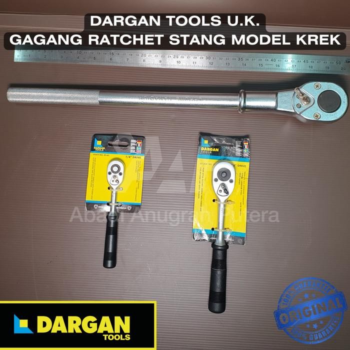 GAGANG RATCHET STANG KUNCI SOK SOCK SHOCK RACHET 1/4" INCH DARGAN TOOLS UK TERMURAH