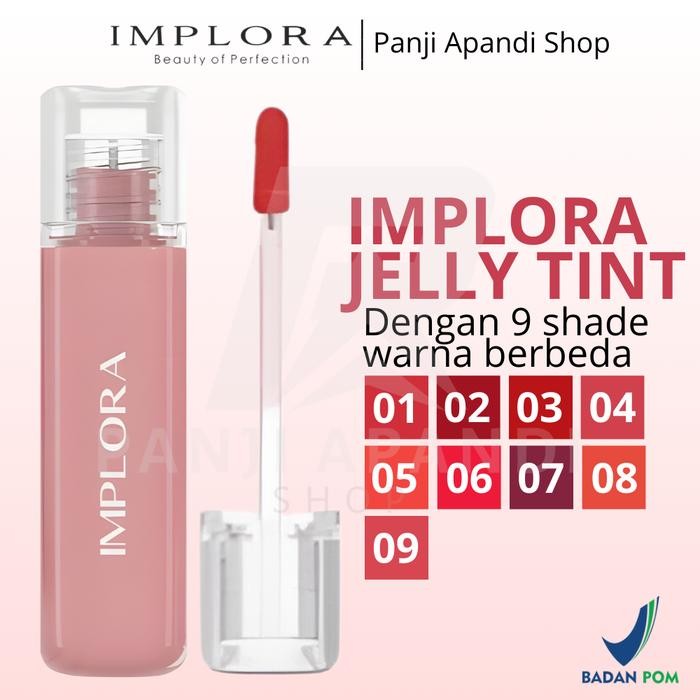 IMPLORA Jelly Tint Lip Tint Lipstik Pencerah Pemerah Bibir Panji