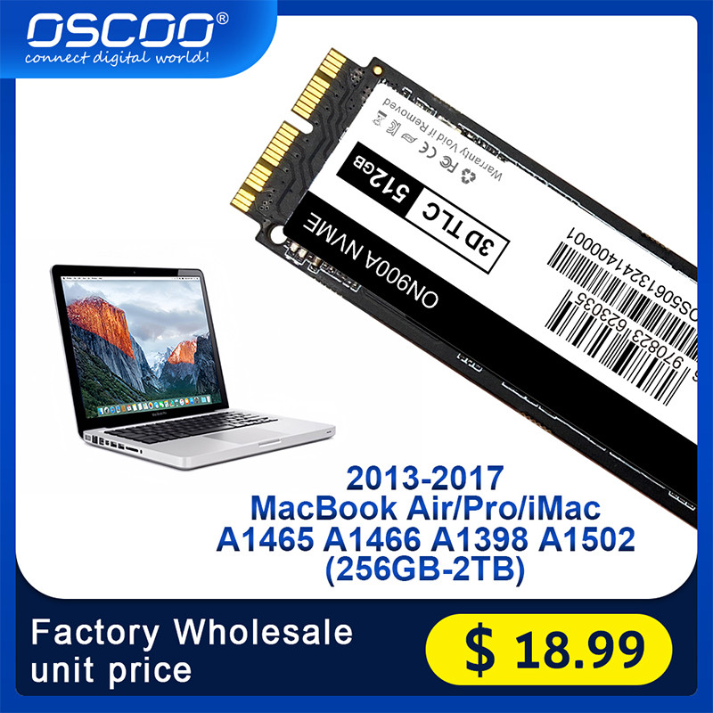 OSCOO Hard Disk SSD 512GB 1TB 2TB for 2013 2015 2017 Macbook Air A1465 A1466 A1398 A1419 Internal So