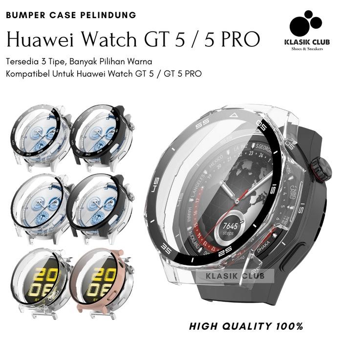 Bumper Case 2 in 1 Huawei Watch GT 5 GT 5 PRO 46mm Casing Pelindung Anti Gores Huawei Watch GT 5