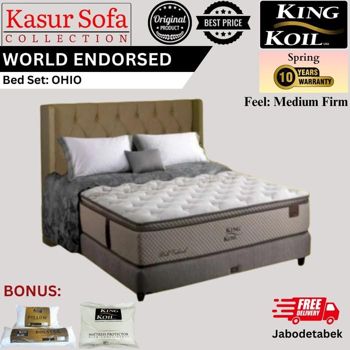 Full Set King Koil World Endorsed Kasur/Matrass/Mattress/Springbed Kingkoil (Medium Firm)