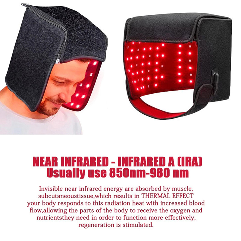 Infra Near Infrared Helmet Led Red Light Therapy Hat Helmet Hair Regrowth Cap For Hair Growth