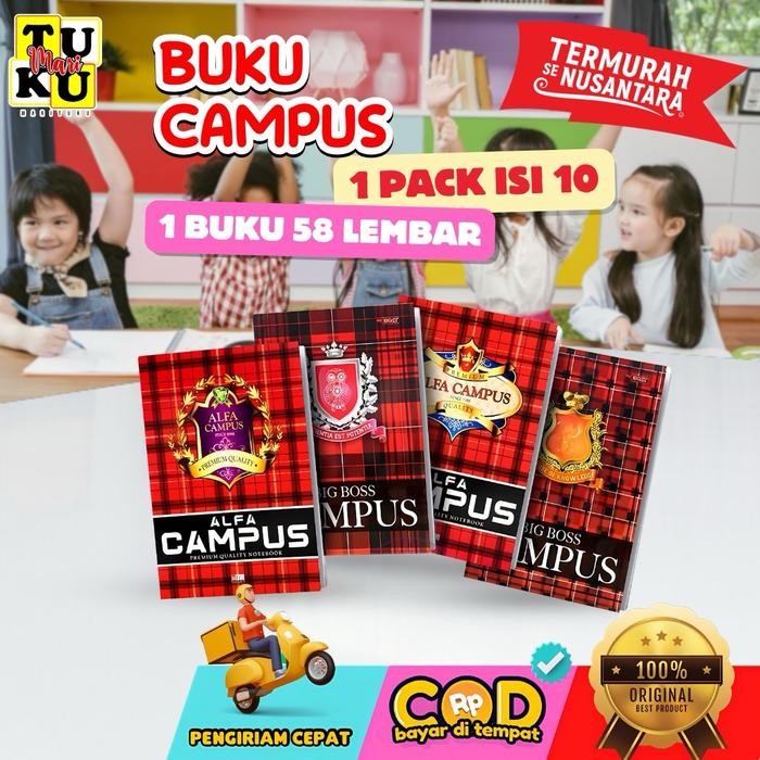 

BEST SELLER Buku tulis campus 58 lembar 1pack isi 10buku