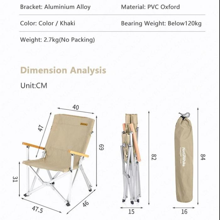 Kursi Lipat Naturehike Nh19Jj004 Shangye Folding Air Kursi Cam