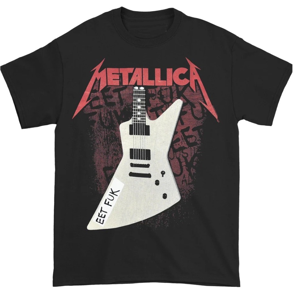 Kaos Slim Fit Metallica Eet Fuk Katun Unisex Pria Wanita