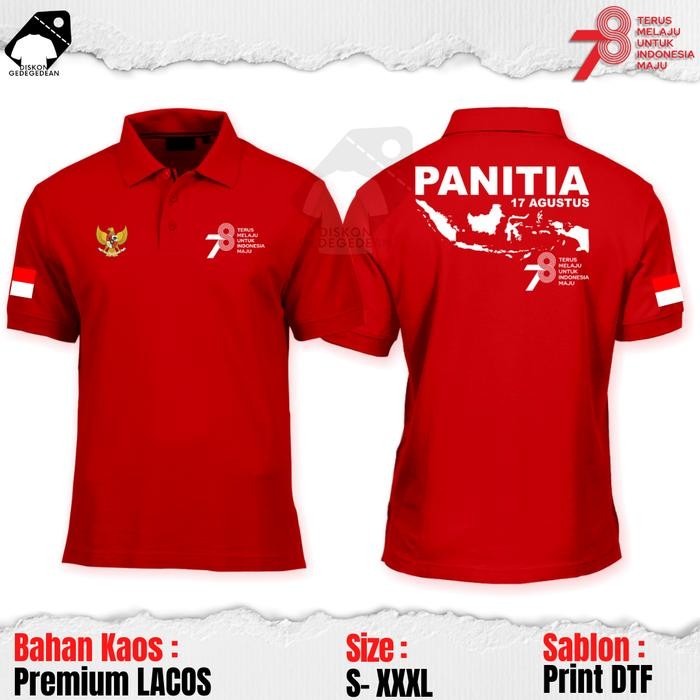 Polo Shirt Hut Ri Ke 78 - Kaos Kerah Hut Ri 78 - Kaos Kemerdekaan 2