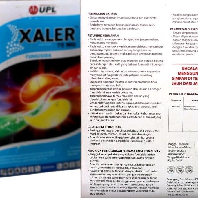 Fungisida Xaler 75Wg 500 Gram (Klorotalonil 12.5% + Mankozeb 62.5%)