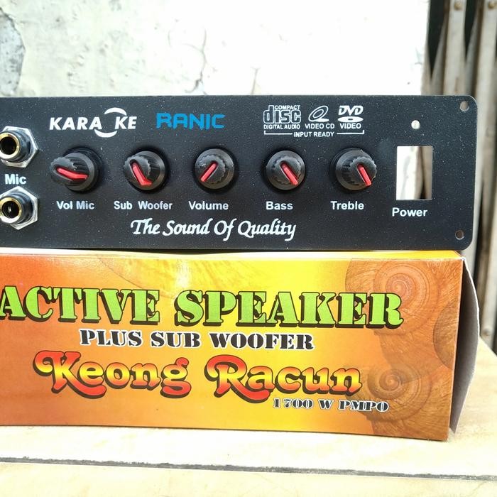 kit aktif speaker stereo plus subwoofer keong racun