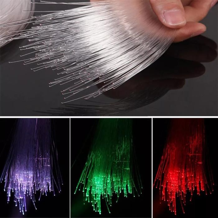 A.S PMMA Fiber Optik Cahaya Serat Optik 0,75mm Panjang 2 Meter 200Pcs