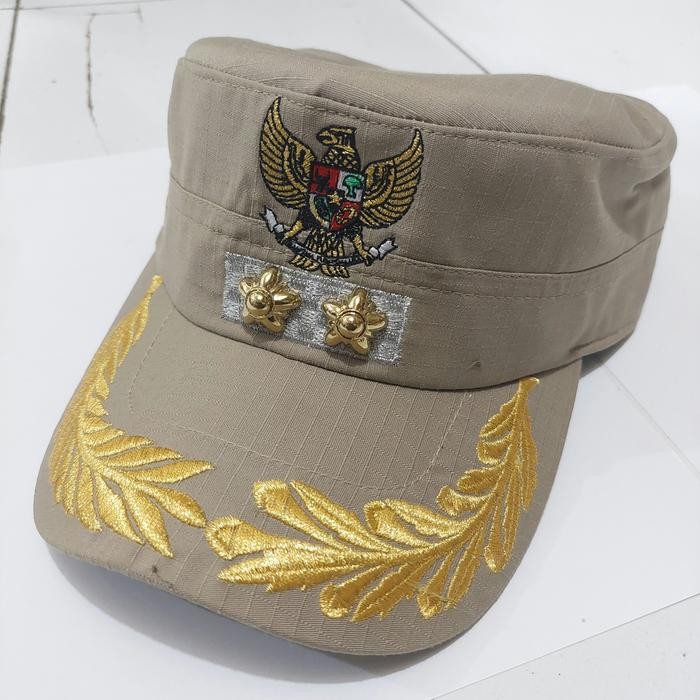 Town Topi Komando Lurah Topi Komando Lurah Terbaru Seragam Elegan Emas