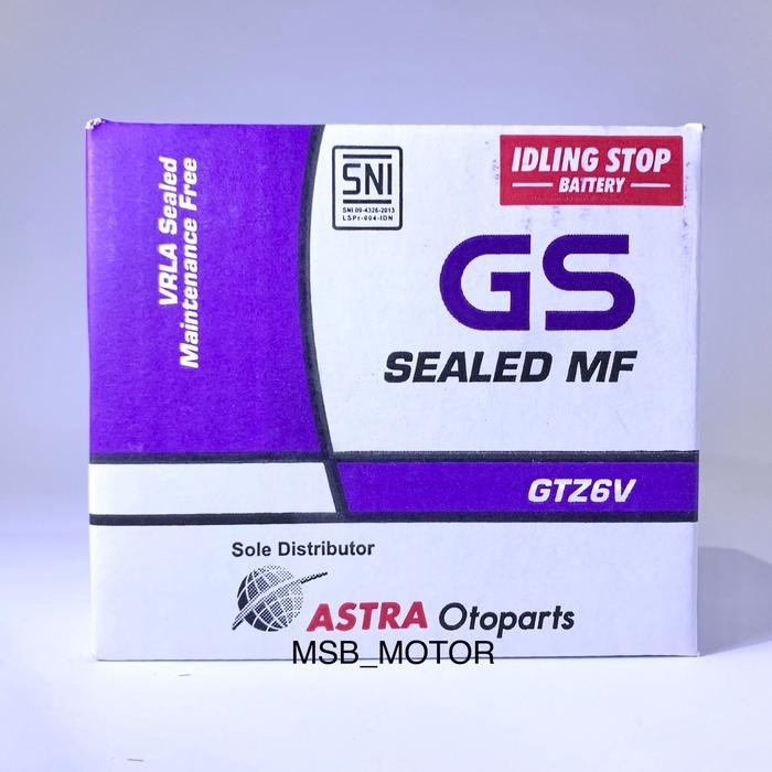 Accu / Aki GS ASTRA GTZ6V ORIGINAL VARIO 125 VARIO 150 CB150R