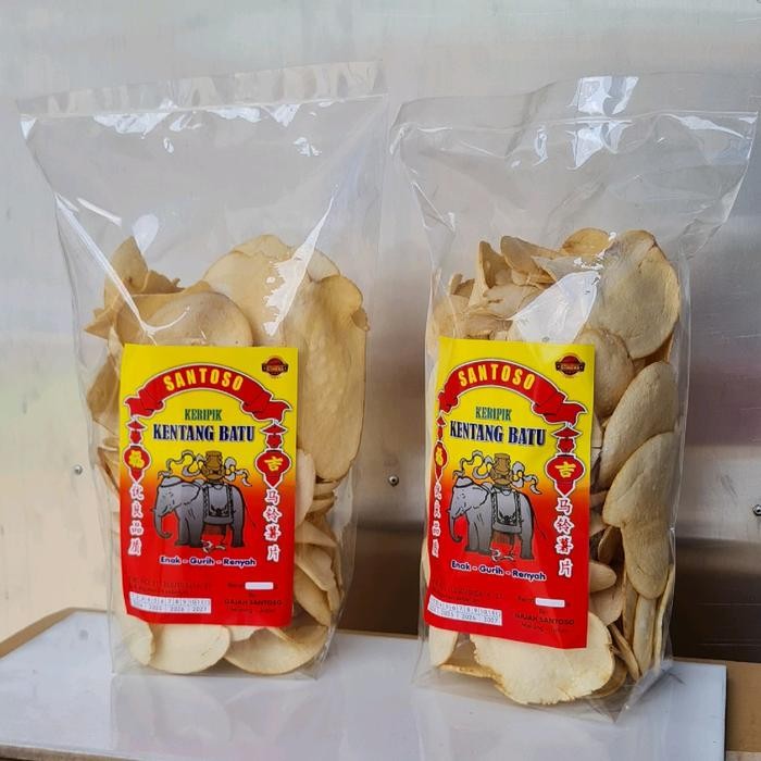 

Sedia Kripik Kentang Gajah Santoso asli Kota Batu berat bersih 150 gr