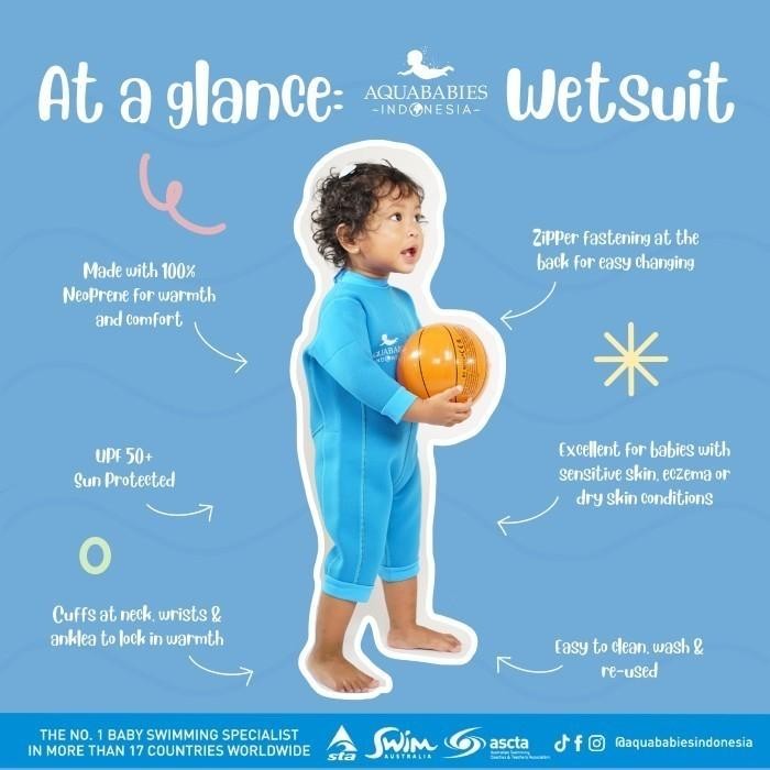 Aquababies Indonesia Baby Wetsuit - Space Navy