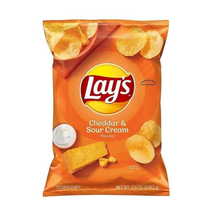 

Sedia Lay's Cheddar and Sour Cream / Keripik Kentang Keju 185 Gr