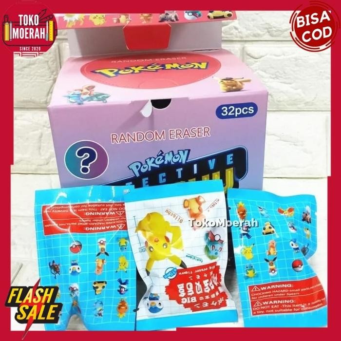 

Penghapus Pokemon 1 Box 32 Pcs Penghapus Misteri Lucky Box Pokemon Cod High Quality