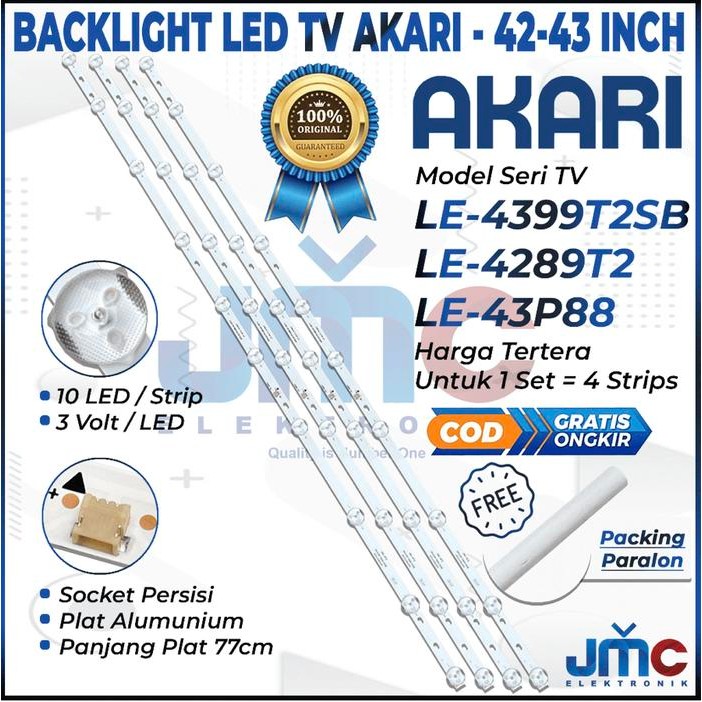 Terlaris BACKLIGHT TV LED AKARI 42 INCH LE 43P88 4289T2 4389T2SB SALE