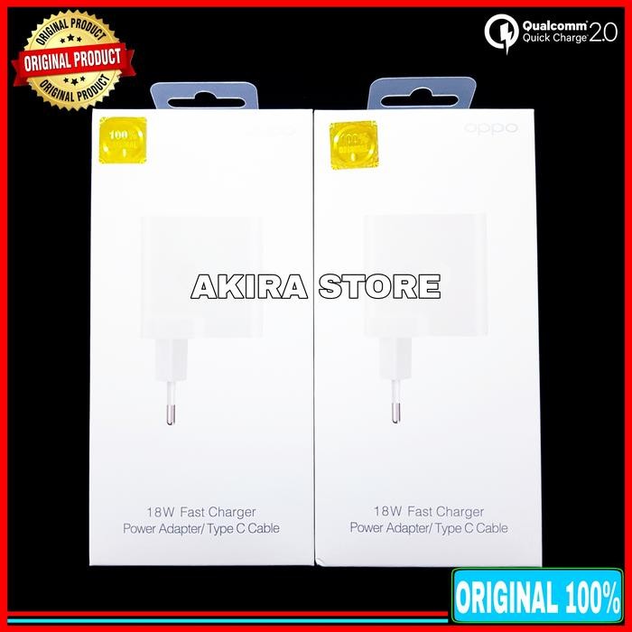 Charger Oppo A52 A92 A92S Original 100% 18 Watt Fast Charging Usb C Kode 857