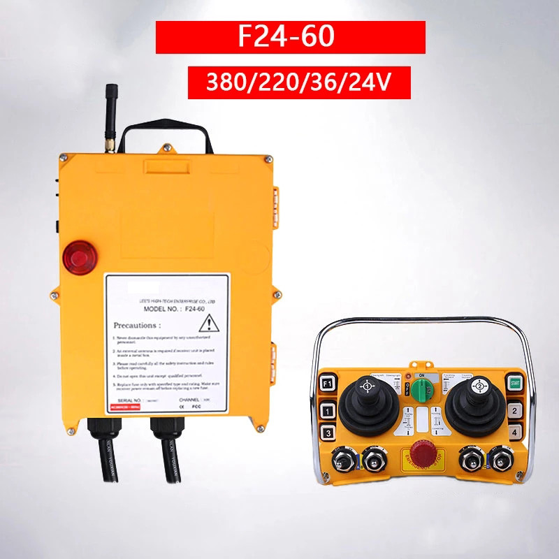 

F24-60/F24-60+ Double Rocker Industrial Remote Control Crane Wireless Remote Control 1 Transmitter + 1 Receiver five-speed Gear UEBGL
