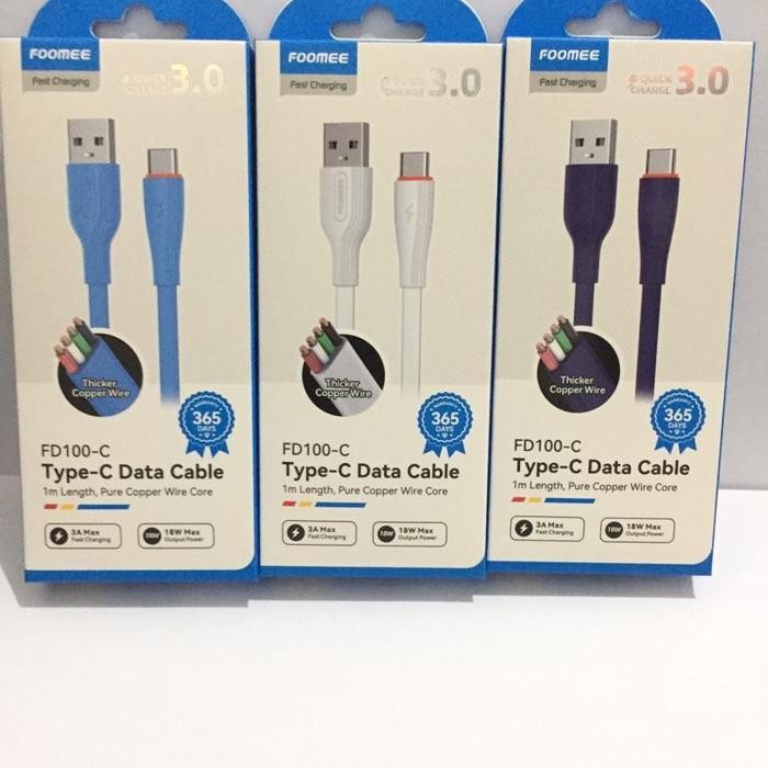 (Allthebest) Foomee Kabel Data FD100-M Micro/FD100-C Type-C/FD100-L Lightning 1M