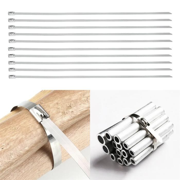 

(Allthebest) BABYBOZ - 100PCS PREMIUM ISFRIDAY Kabel Ties Stainless Steel Anti Karat Multifungsi 100