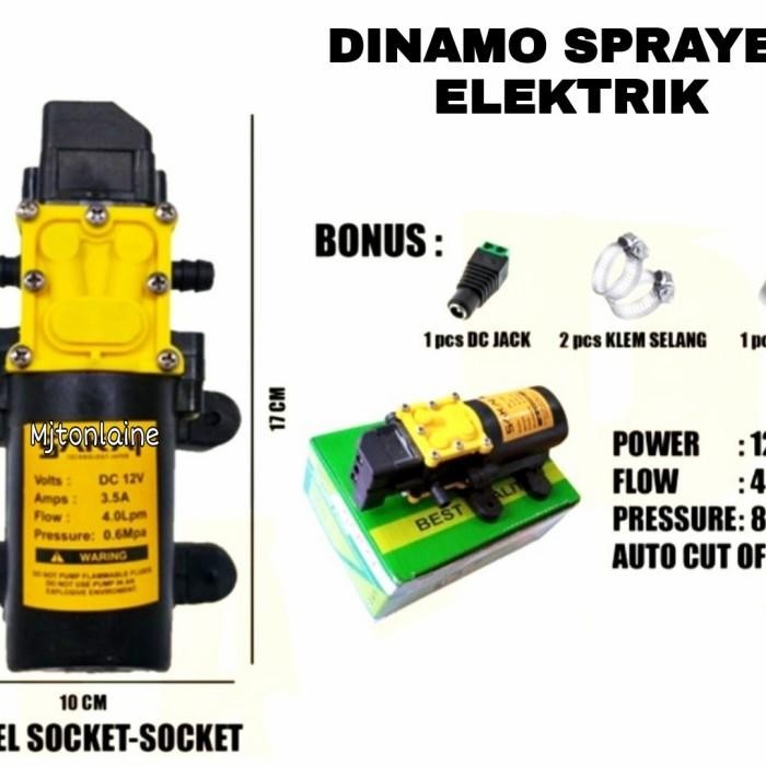 (Allthebest) Dinamo Sprayer Elektrik Pompa Air Semprot Hama Dc 12V Alat Cuci Motor